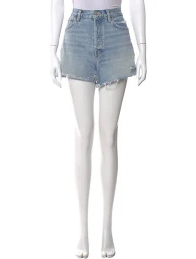 Pre-owned Agolde Mini Shorts In Blue