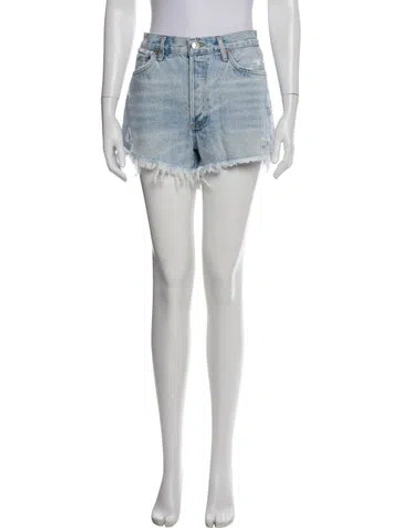 Pre-owned Agolde Mini Shorts In Blue