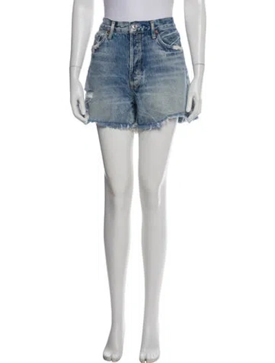 Pre-owned Agolde Mini Shorts In Blue