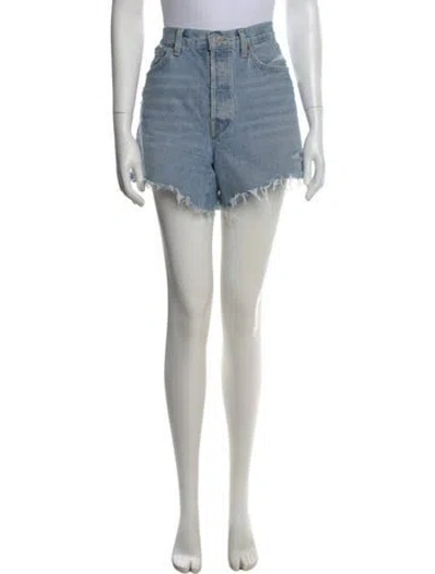 Pre-owned Agolde Mini Shorts In Blue