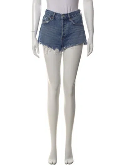 Pre-owned Agolde Mini Shorts In Blue