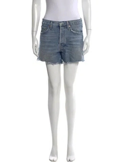 Pre-owned Agolde Mini Shorts In Blue