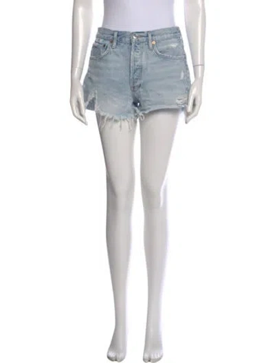 Pre-owned Agolde Mini Shorts In Blue