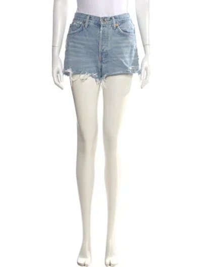 Pre-owned Agolde Mini Shorts In Blue