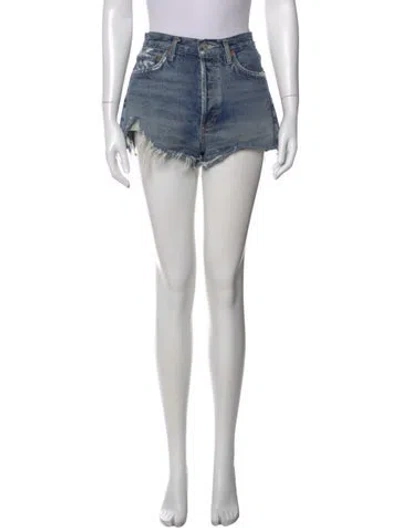 Pre-owned Agolde Mini Shorts In Blue