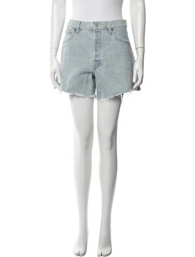 Pre-owned Agolde Mini Shorts In Blue