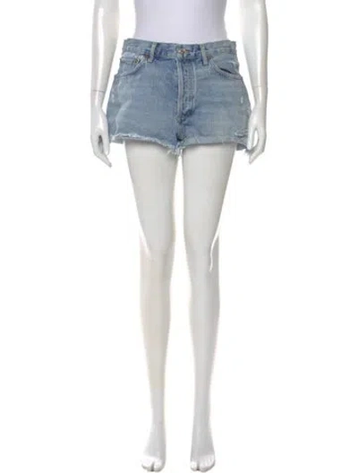 Pre-owned Agolde Mini Shorts In Blue