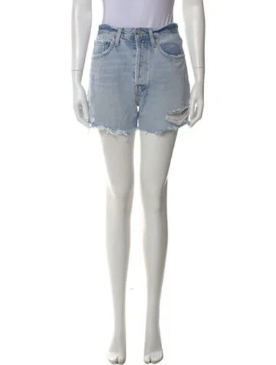 Pre-owned Agolde Mini Shorts In Blue