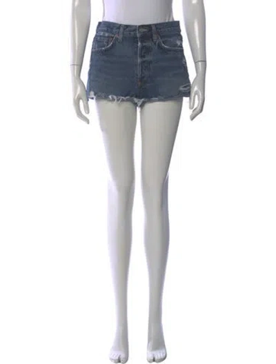 Pre-owned Agolde Mini Shorts In Blue