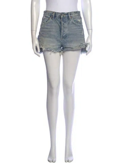 Pre-owned Agolde Mini Shorts In Blue