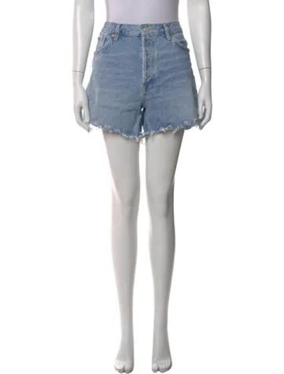 Pre-owned Agolde Mini Shorts In Blue
