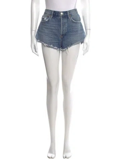 Pre-owned Agolde Mini Shorts In Blue