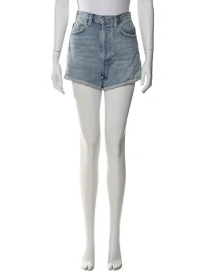 Pre-owned Agolde Mini Shorts In Blue