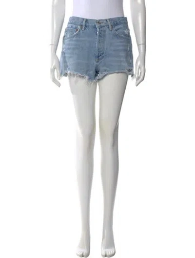 Pre-owned Agolde Mini Shorts In Blue