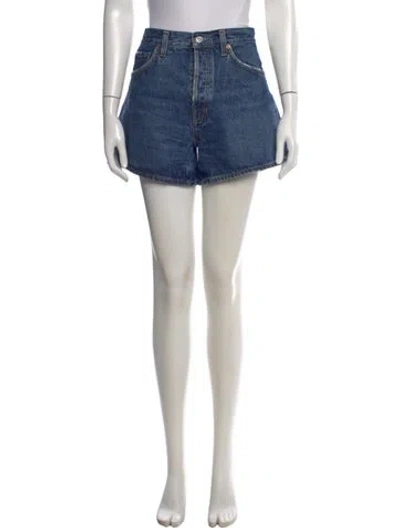 Pre-owned Agolde Mini Shorts In Blue