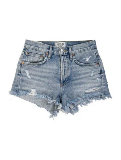 Pre-owned Agolde Mini Shorts In Blue