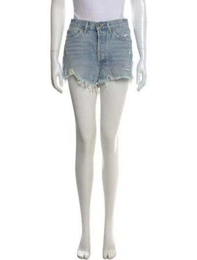 Pre-owned Agolde Mini Shorts In Blue