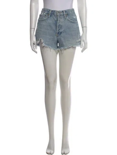 Pre-owned Agolde Mini Shorts In Blue