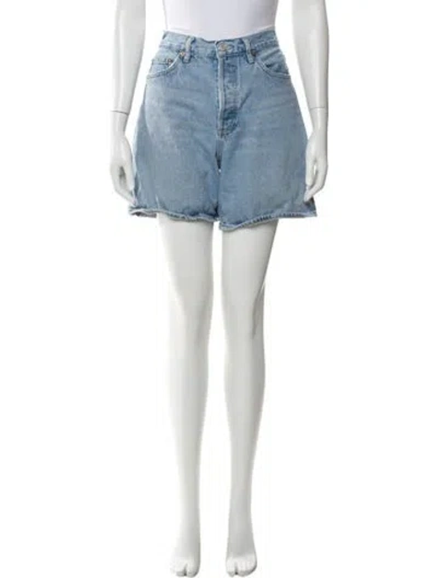 Pre-owned Agolde Mini Shorts In Blue