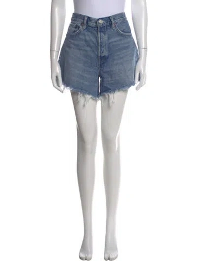 Pre-owned Agolde Mini Shorts In Blue