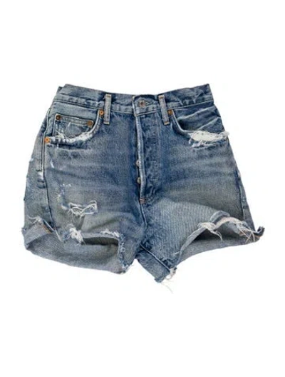 Pre-owned Agolde Mini Shorts In Blue
