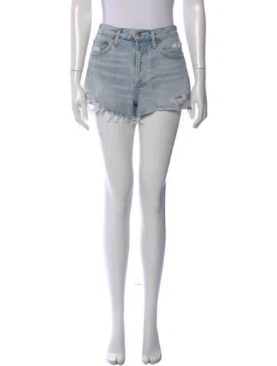 Pre-owned Agolde Mini Shorts In Blue