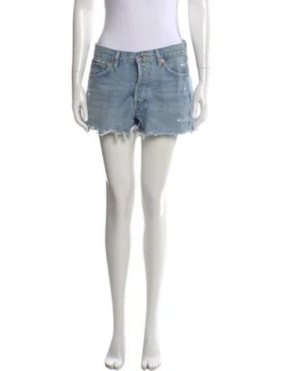 Pre-owned Agolde Mini Shorts In Blue