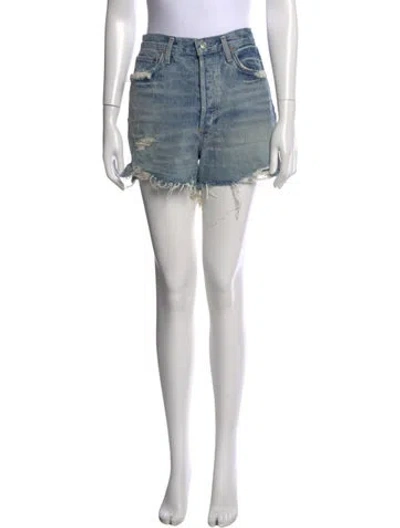Pre-owned Agolde Mini Shorts In Blue