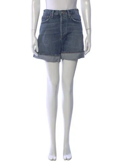 Pre-owned Agolde Mini Shorts In Blue