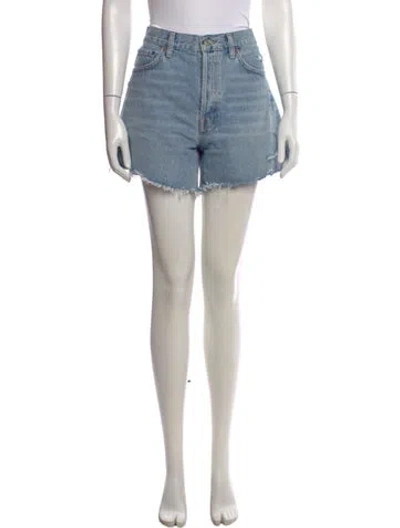 Pre-owned Agolde Mini Shorts In Blue