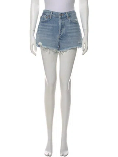 Pre-owned Agolde Mini Shorts In Blue