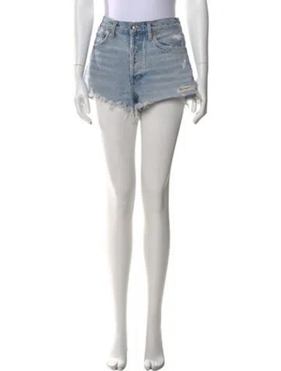 Pre-owned Agolde Mini Shorts In Blue