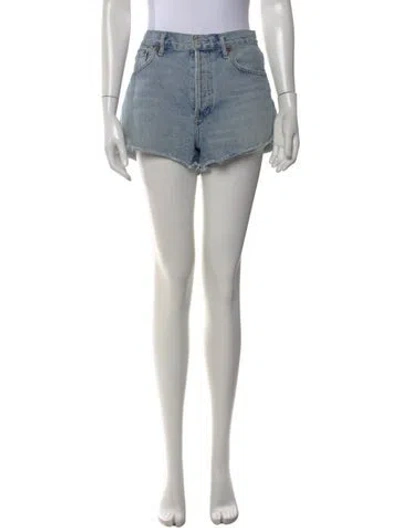 Pre-owned Agolde Mini Shorts In Blue