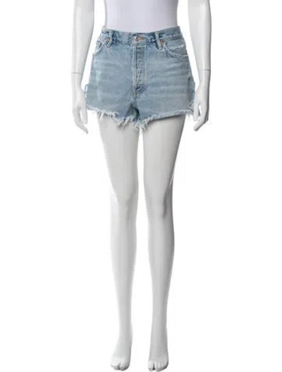 Pre-owned Agolde Mini Shorts In Blue