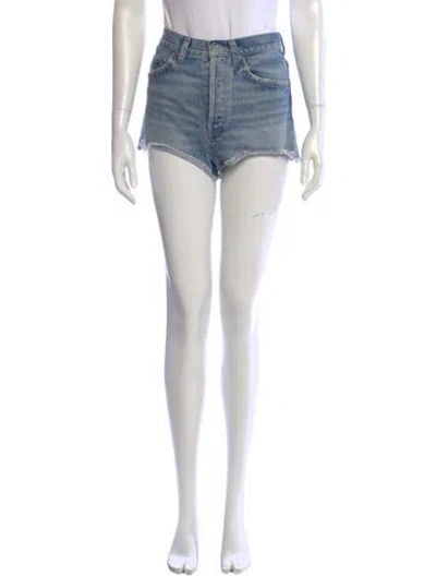 Pre-owned Agolde Mini Shorts In Blue