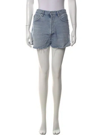 Pre-owned Agolde Mini Shorts In Blue