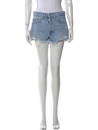 Pre-owned Agolde Mini Shorts In Blue