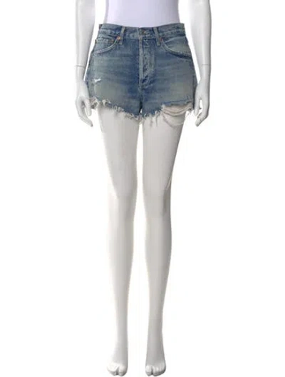 Pre-owned Agolde Mini Shorts In Blue
