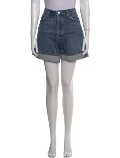 Pre-owned Agolde Mini Shorts In Blue