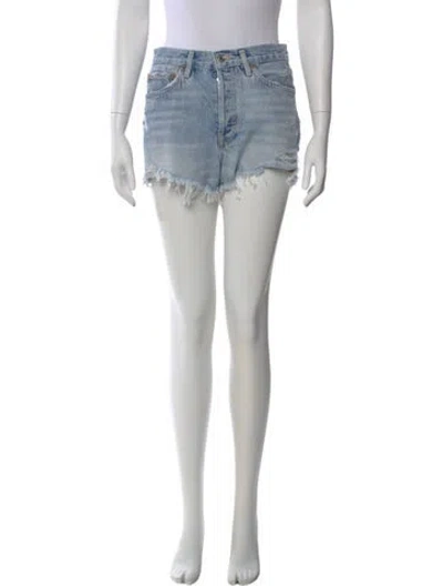 Pre-owned Agolde Mini Shorts In Blue
