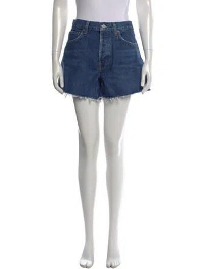 Pre-owned Agolde Mini Shorts In Blue