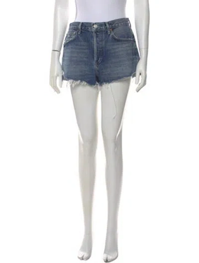 Pre-owned Agolde Mini Shorts In Blue