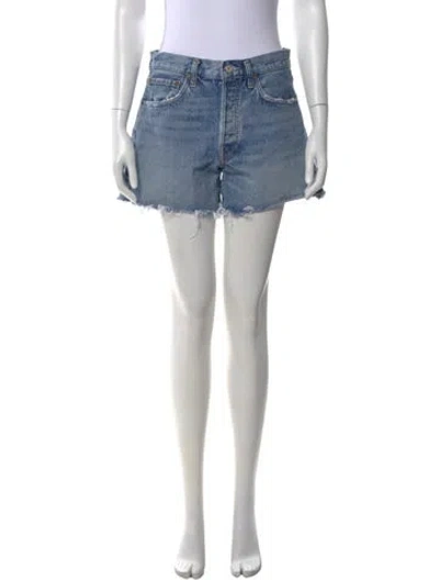 Pre-owned Agolde Mini Shorts In Blue