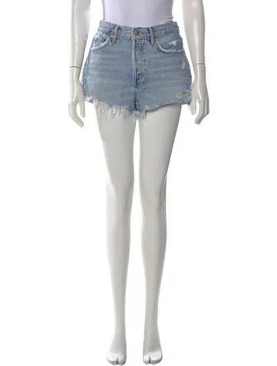 Pre-owned Agolde Mini Shorts In Blue