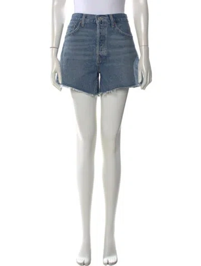 Pre-owned Agolde Mini Shorts In Blue