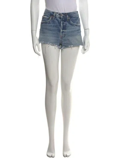 Pre-owned Agolde Mini Shorts In Blue