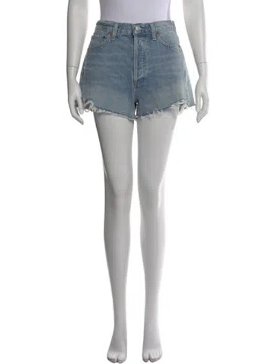 Pre-owned Agolde Mini Shorts In Blue