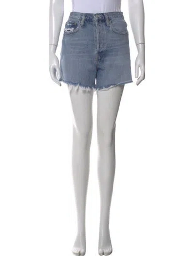 Pre-owned Agolde Mini Shorts In Blue