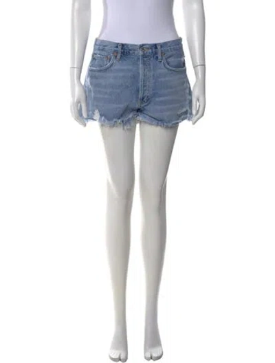 Pre-owned Agolde Mini Shorts In Blue