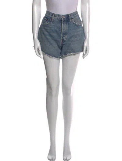 Pre-owned Agolde Mini Shorts In Blue